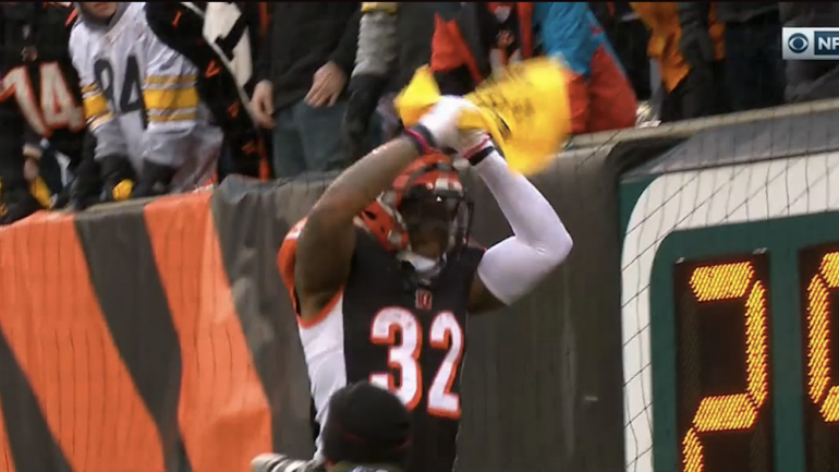 LOOK: Bengals' Jeremy Hill spikes a Terrible Towel after TD vs. Steelers
