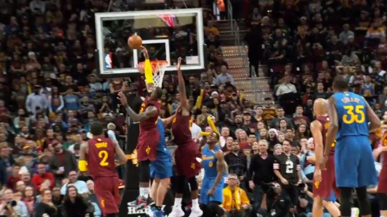 WATCH: LeBron James makes big-time block vs. Warriors ... again
