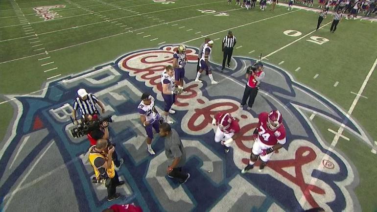 LOOK: Alabama leaves Washington's captains hanging on handshake