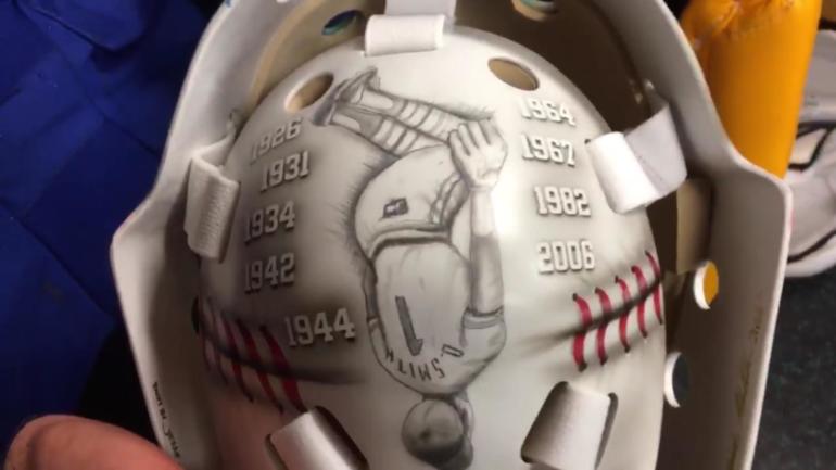 LOOK: Blues goalie has Cardinals-themed mask for NHL's outdoor Winter Classic