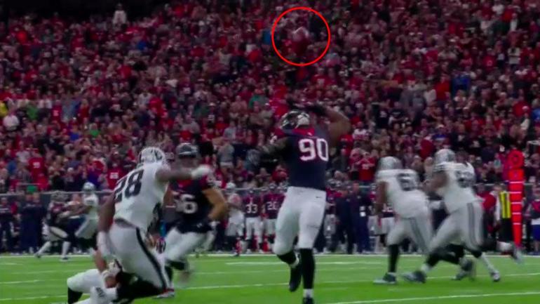 Raiders-Texans highlights: Clowney's athleticism leads to incredible tipped INT