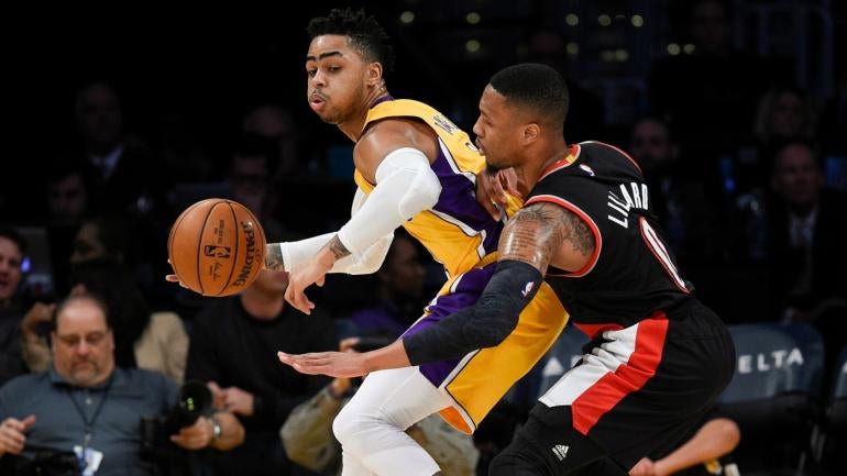 Damian Lillard has strong words for Lakers' D'Angelo Russell and his 'dirty' elbows