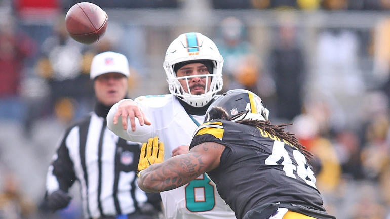 Steelers' Bud Dupree fined for huge hit on Dolphins quarterback Matt Moore