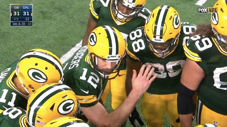 Aaron Rodgers beat the Cowboys with a play that's not even in playbook