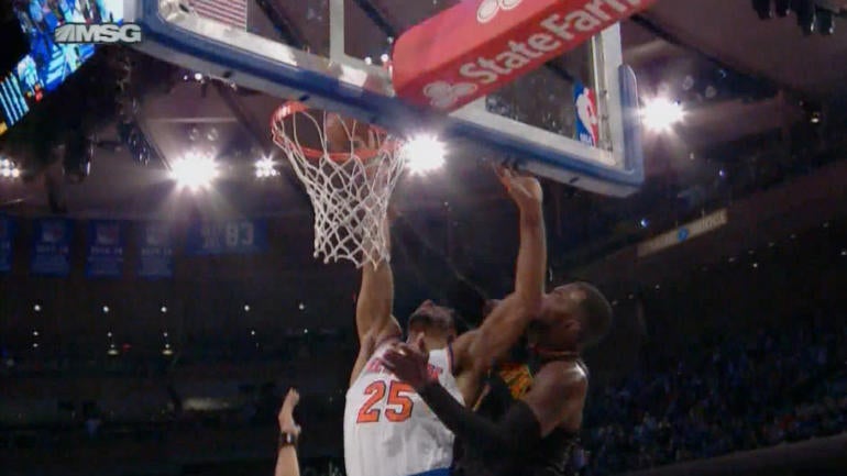 WATCH: Paul Millsap blocks Derrick Rose as Knicks find another way to lose