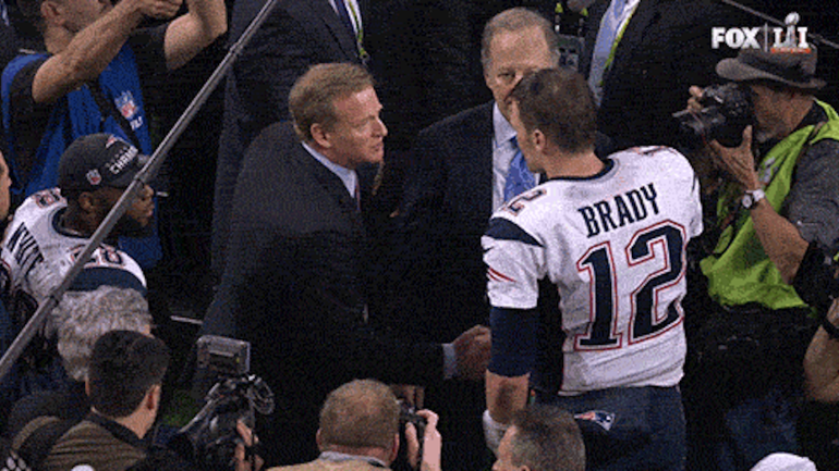 Tom Brady reveals what he said to Roger Goodell after Patriots' wild Super Bowl win