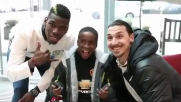 WATCH: Manchester United stars Pogba, Ibrahimovic make disabled child's day