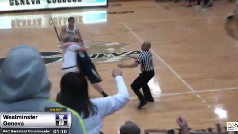 WATCH: D-III schools duke it out on the floor after WWE style slam