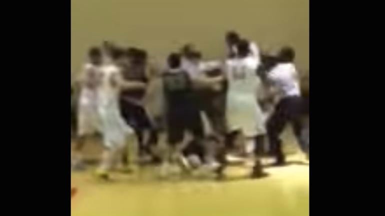 WATCH: 2 players from team playing last game ever arrested in wild brawl