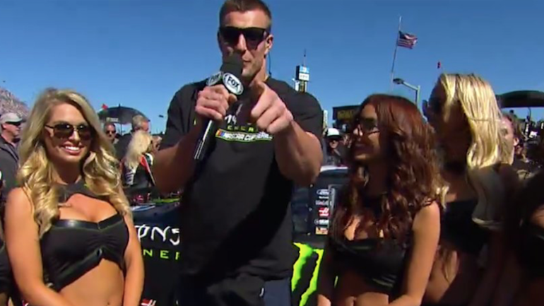 Rob Gronkowski Gets Awkward At Daytona 500, Tries To Get Woman To Say '69' On Tv Rob Gronkowski Gets Awkward At Daytona 500, Tries To Get Woman To Say '69' On Tv