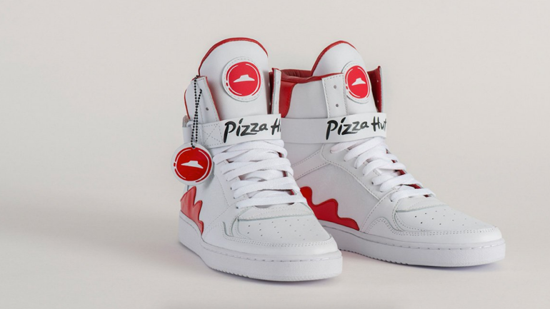 LOOK: Pizza Hut made custom sneakers in honor of March Madness