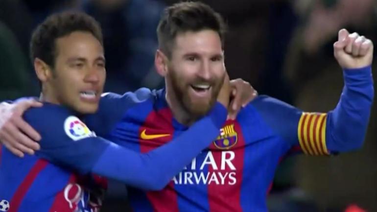 Barcelona-Valencia goal highlights: Lionel Messi scores rare right-footed goal