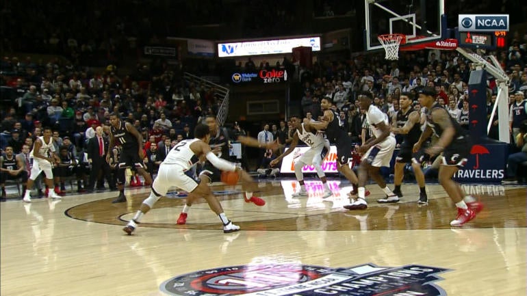WATCH: UConn's Jalen Adams with the nice crossover against Cincinnati - CBSSports.com