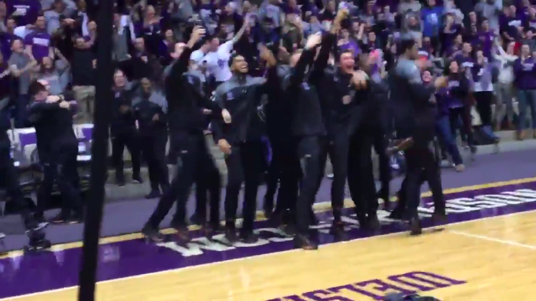 WATCH: Northwestern fans, players react in bedlam after clinching first NCAA bid