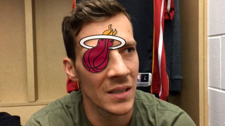 Goran Dragic's black eye has completely swollen shut and reached cartoonish levels