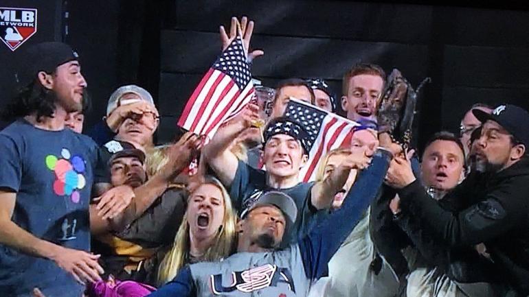 LOOK: This photo of Adam Jones' catch in the World Baseball Classic is amazing