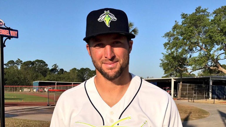 LOOK: Here's Mets minor-leaguer Tim Tebow in his new Fireflies hat and jersey