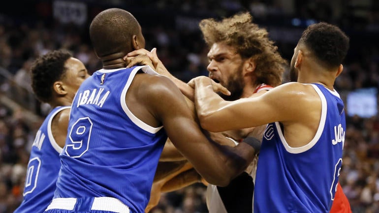 NBA suspends Robin Lopez, Serge Ibaka one game for Bulls-Raptors fight