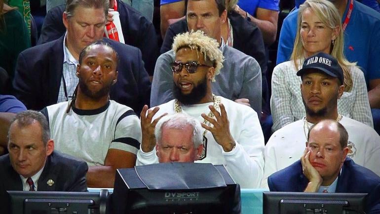 LOOK: Odell Beckham is cheering on the Tar Heels at the NCAA national title game