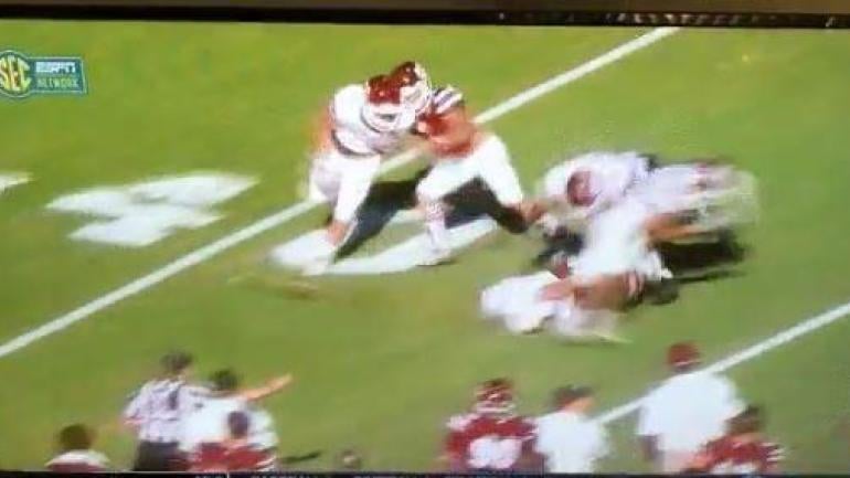 Devastating hit at Mississippi State ends spring football game early