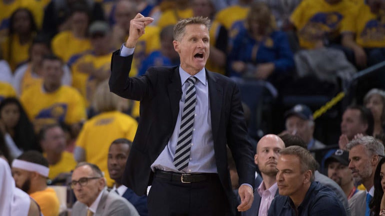 Warriors vs. Spurs: Steve Kerr attends Game 1, joins Golden State in locker room