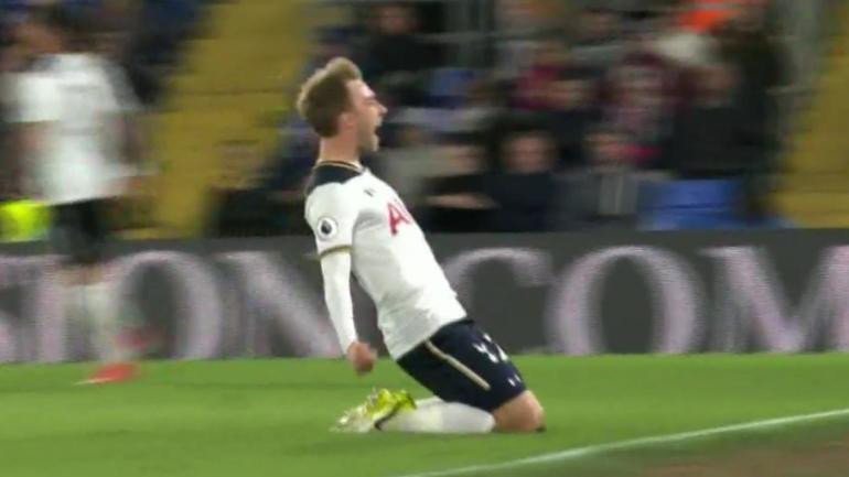 Tottenham 1, Crystal Palace 0: Eriksen's late goal keeps Spurs in Premier League race