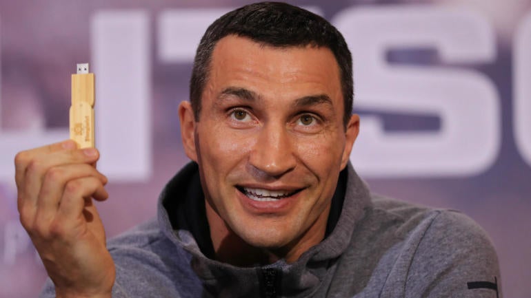 LOOK: Klitschko has his prediction for the Joshua fight ... sewn into his robe