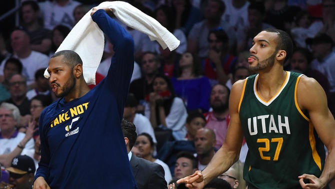 Boris Diaw and Rudy Gobert