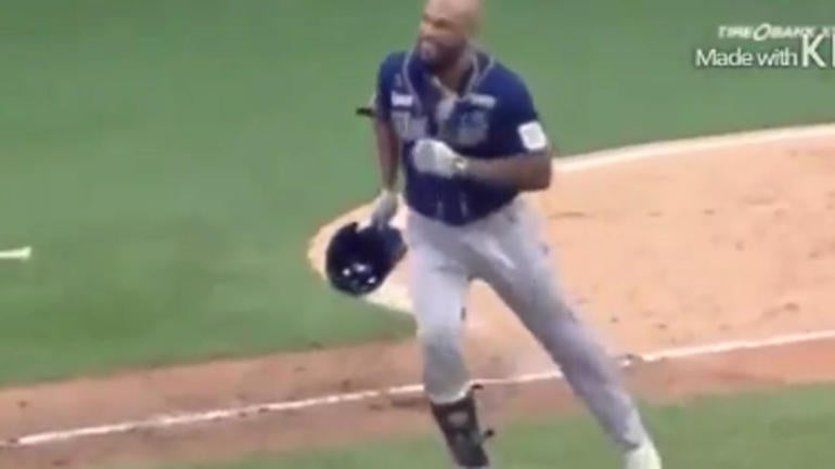 WATCH: Brewers' Eric Thames once fake-charged the mound while in Korea