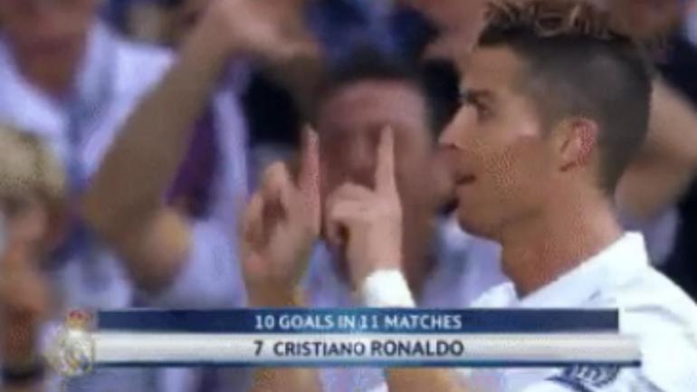 Cristiano Ronaldo celebrates hat trick goal by telling Real Madrid fans not to whistle him, but to applaud him