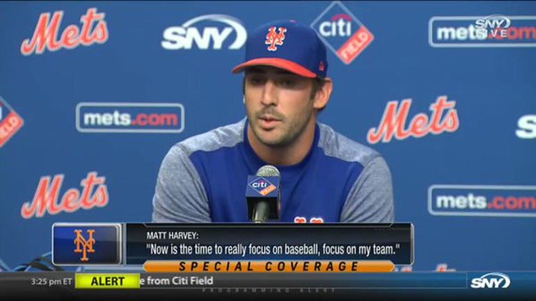 Matt Harvey apologizes to Mets for missing curfew, playing golf before suspension