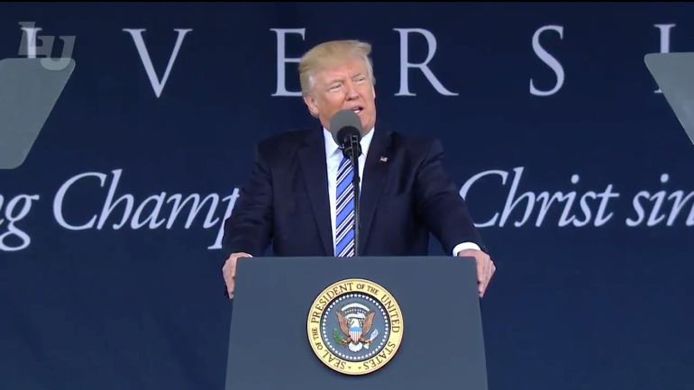 WATCH: President Trump announces Liberty's future non-conference opponents