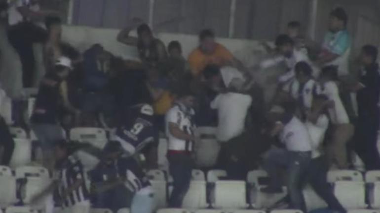 Image result for Mexican soccer fans turn violent at the end of 2017 Liguilla MX match