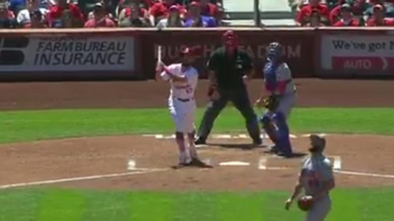 WATCH: Matt Carpenter finally breaks through vs. old college buddy Jake Arrieta