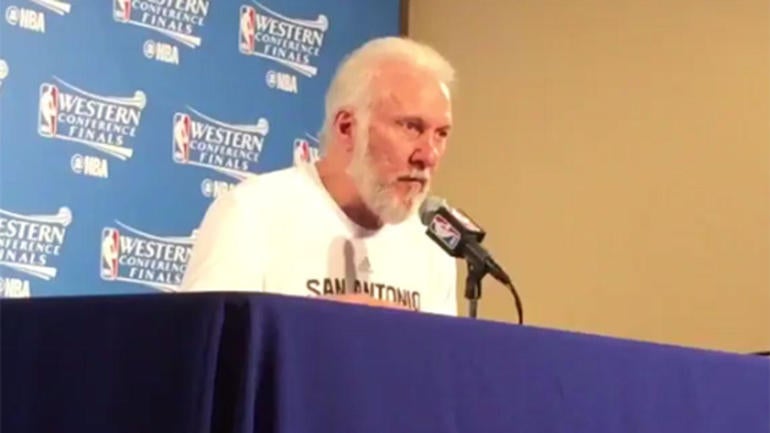 WATCH: Spurs' Popovich makes comments about Trump before Game 1 vs. Warriors