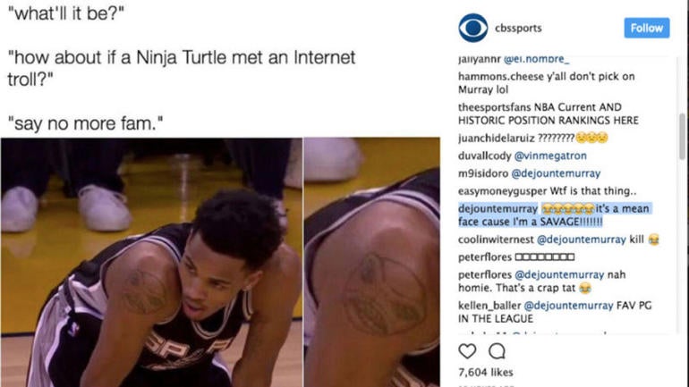 LOOK: Spurs' Dejounte Murray defends weird tattoo with confusing explanation