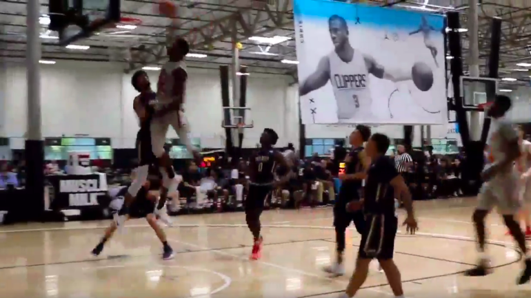 WATCH: Jay-Z's nephew throws down nasty dunk on No. 1 recruit in Class of 2018