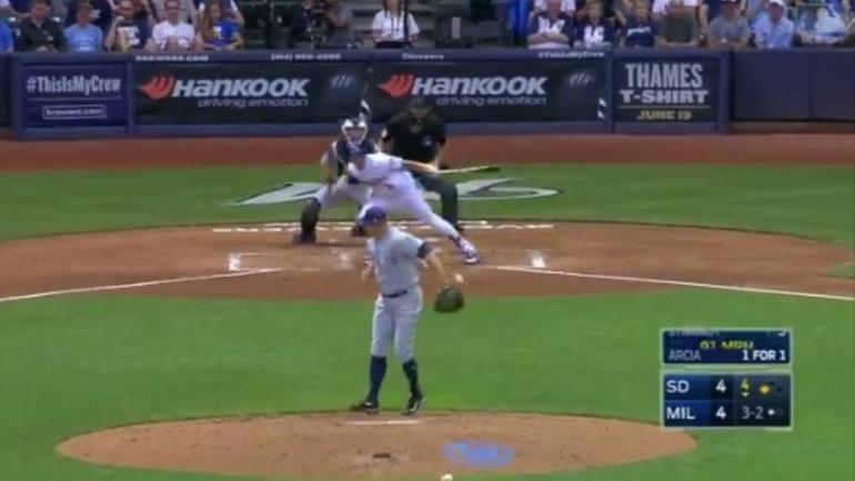 WATCH: Craig Stammen turns great behind-the-back snag into an out at the plate