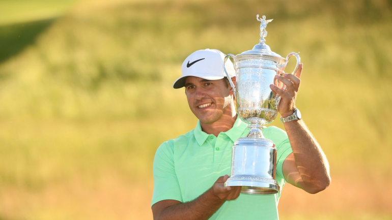 LOOK: Brooks Koepka drinks Fireball out of his newly won U.S. Open trophy