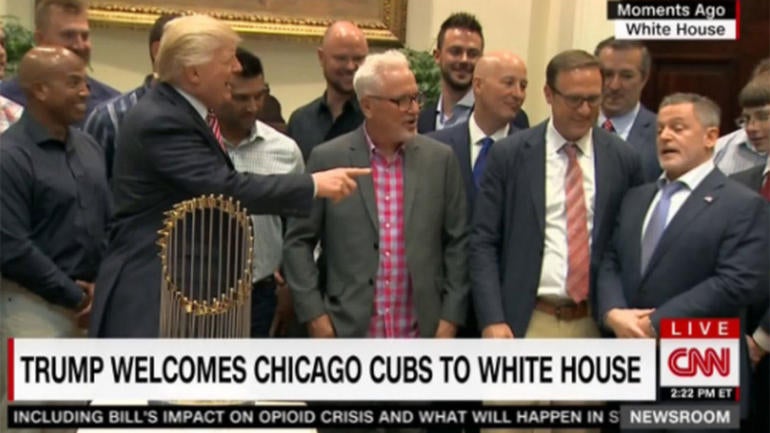 LOOK: Cavs owner Dan Gilbert crashes Chicago Cubs' White House visit