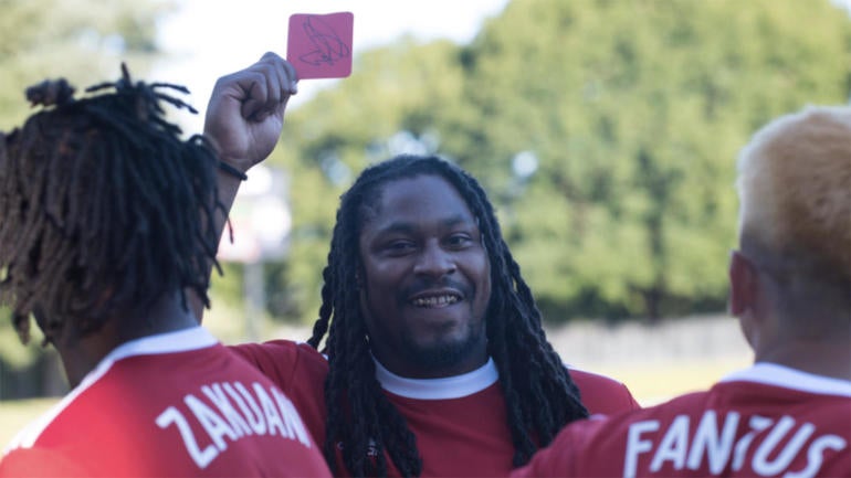 WATCH: Marshawn Lynch gets red card in charity soccer game