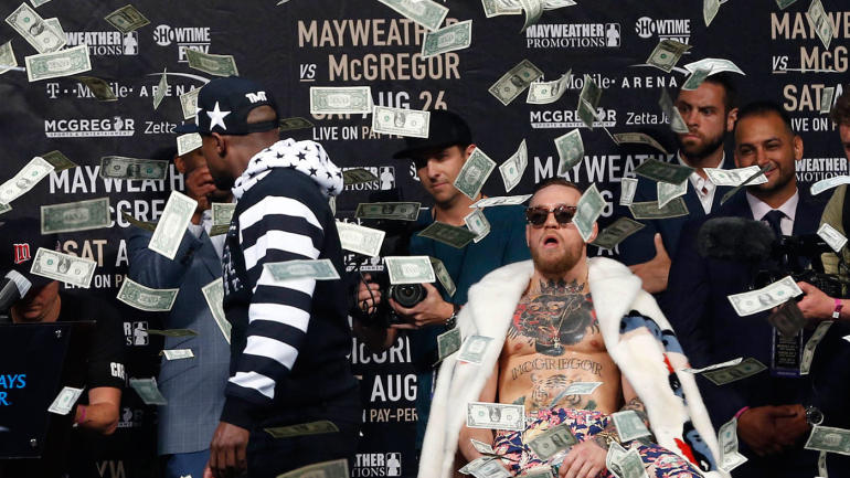 Image result for conor mcgregor floyd mayweather brooklyn making it rain