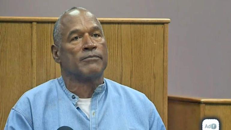 O.J. Simpson granted parole, is eligible for release from prison on October 1