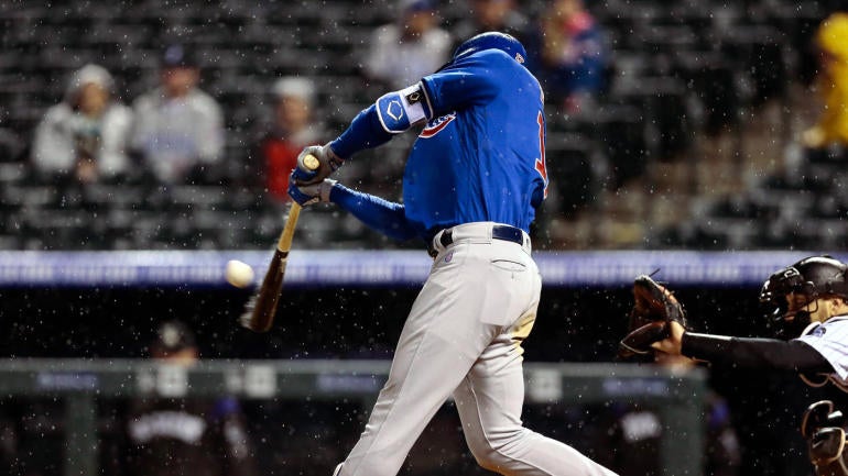 Cubs' Kris Bryant hit in head with pitch, leaves game vs. Rockies