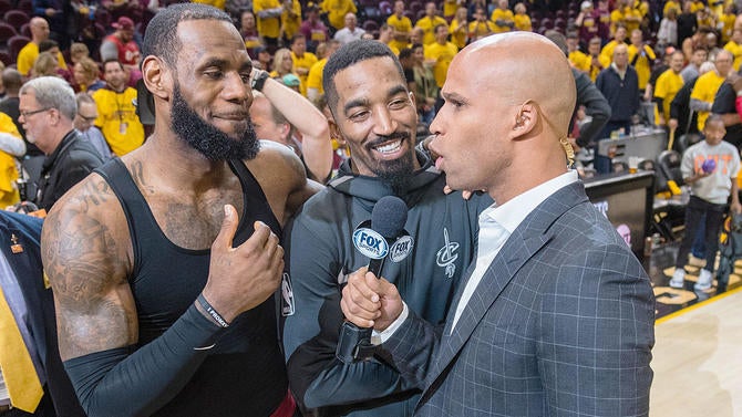 Richard Jefferson interviews LeBron James and J.R. Smith