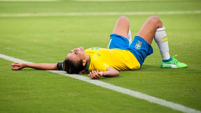 Soccer: Tournament of Nations Women's Soccer-Brazil at Australia