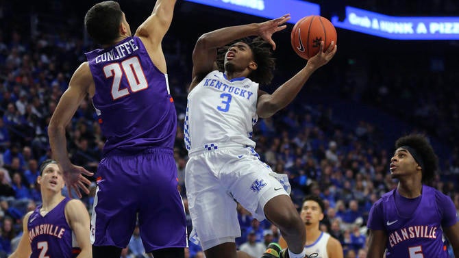 NCAA Basketball: Evansville at Kentucky