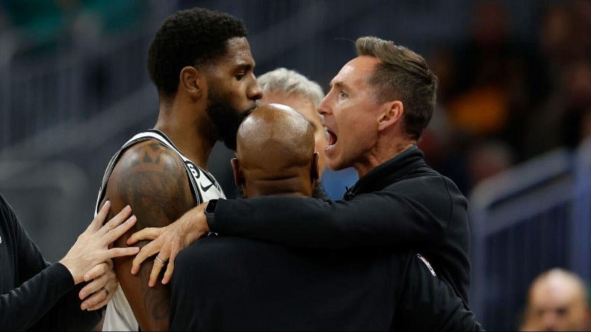 Nets' Steve Nash ejected for first time in coaching career in loss to Bucks