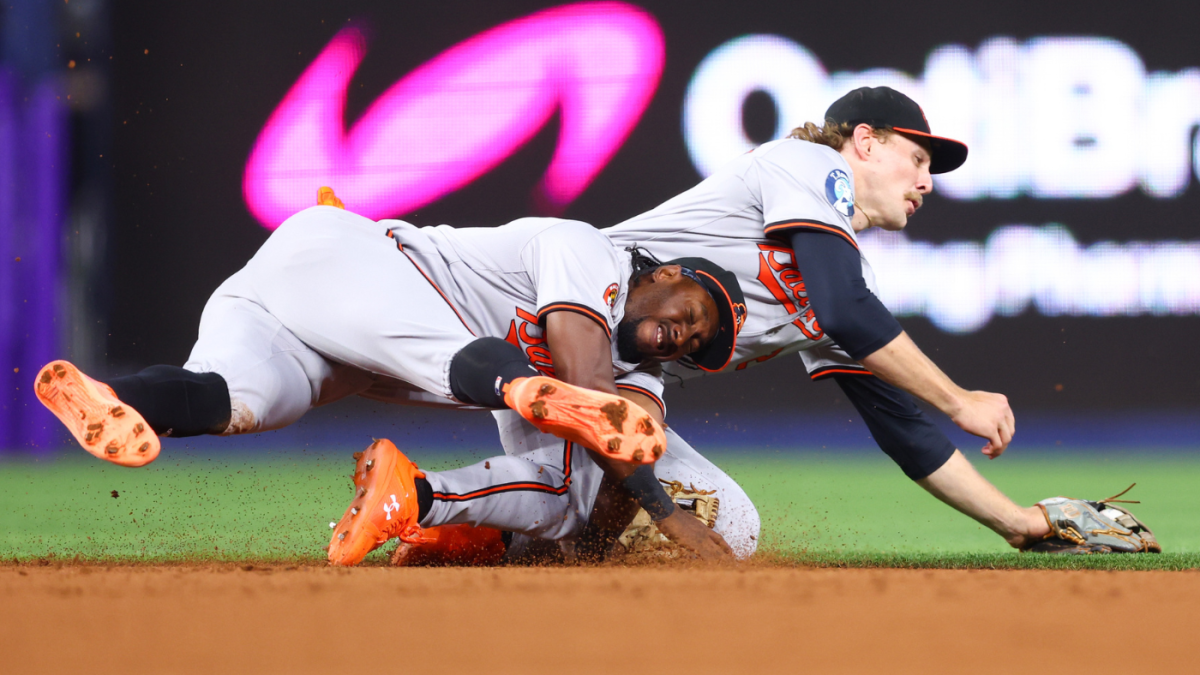 Jorge Mateo leaves Orioles game after ugly collision with Gunnar Henderson, but initial X-rays come back clean