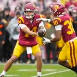 USC Trojans defeated the UCLA Bruins 29-10 to win a NCAA football game at the Los Angeles Memorial Coliseum in Los Angeles.